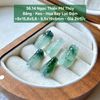 Ngọc Thiền Phỉ Thúy  Băng - Keo - Hoa Bay Lục Đậm  ~8x15,8x5,6 - 9,5x19x6mm 36.14