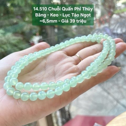 Chuỗi Quấn Phỉ Thúy  Băng - Keo - Lục Táo Ngọt  ~6,5mm 14.510