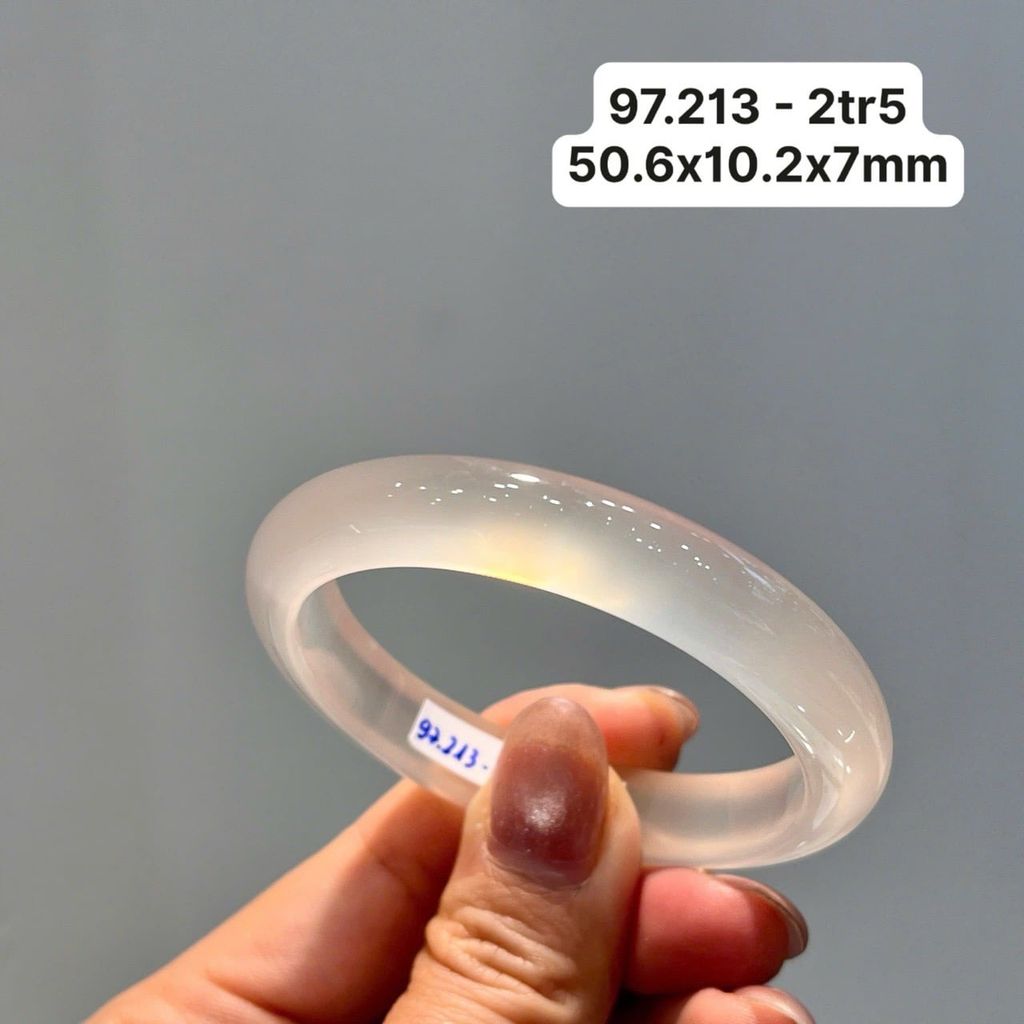 Vòng Hẹ  Ngọc Tuỷ Chalcedony Bạch Nguyệt Quang 97.213