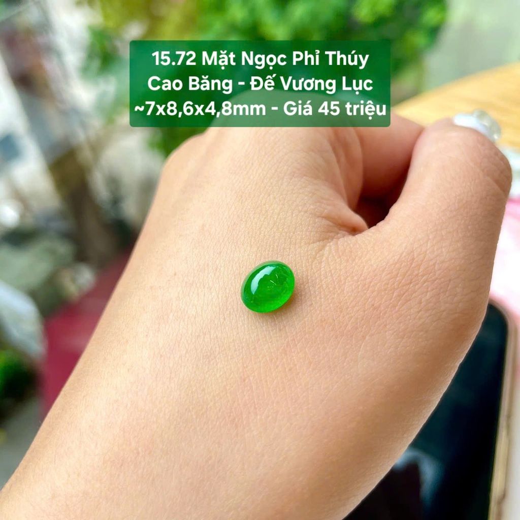 Mặt Ngọc Phỉ Thúy Cao Băng - Đế Vương Lục - 15.72