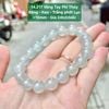 Vòng Tay Phỉ Thuý Băng - Keo - Trắng Phớt Lục ~10mm - 14.217