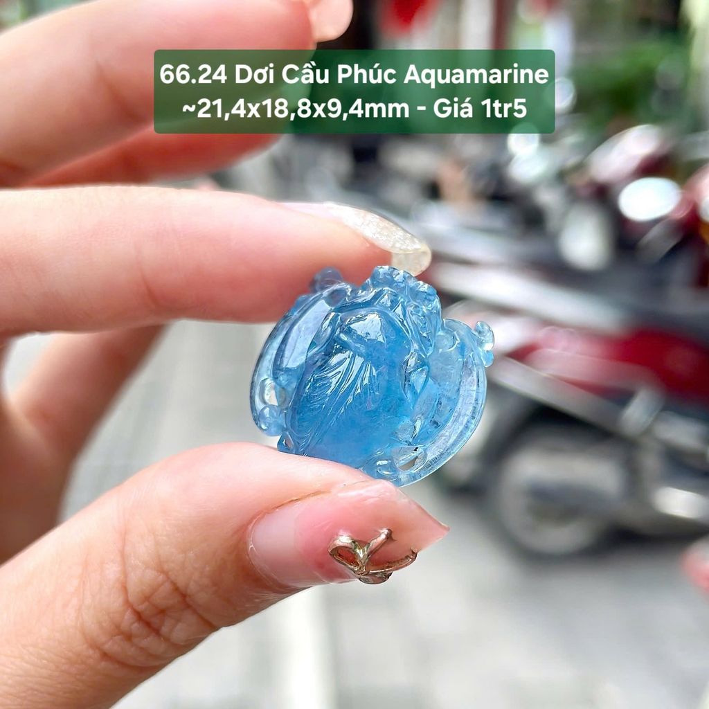 Dơi Cầu Phúc Aquamarine  ~21,4x18,8x9,4mm 66.24