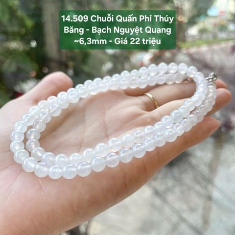 Chuỗi Quấn Phỉ Thúy  Băng - Bạch Nguyệt Quang  ~6,3mm 14.509