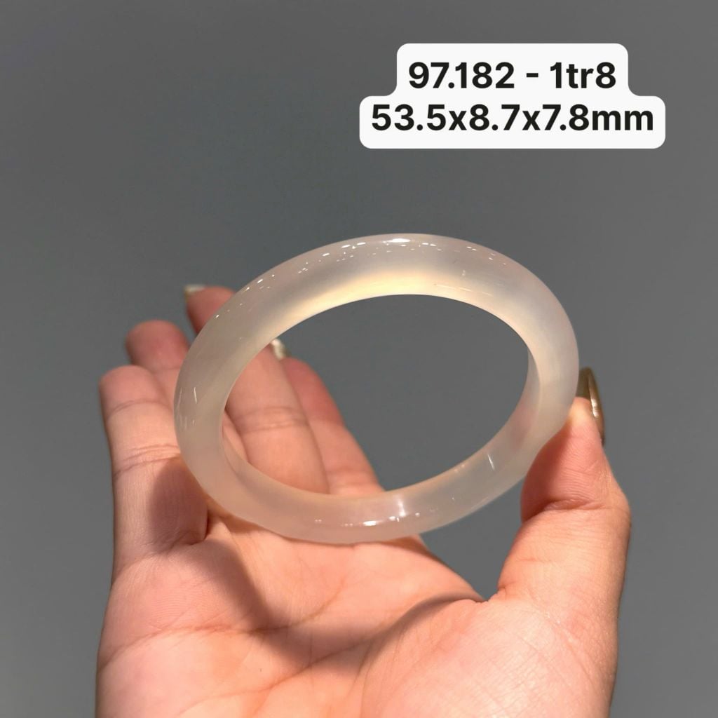 Vòng Hẹ Ngọc Tuỷ Chalcedony Bạch Nguyệt Quang 97.182