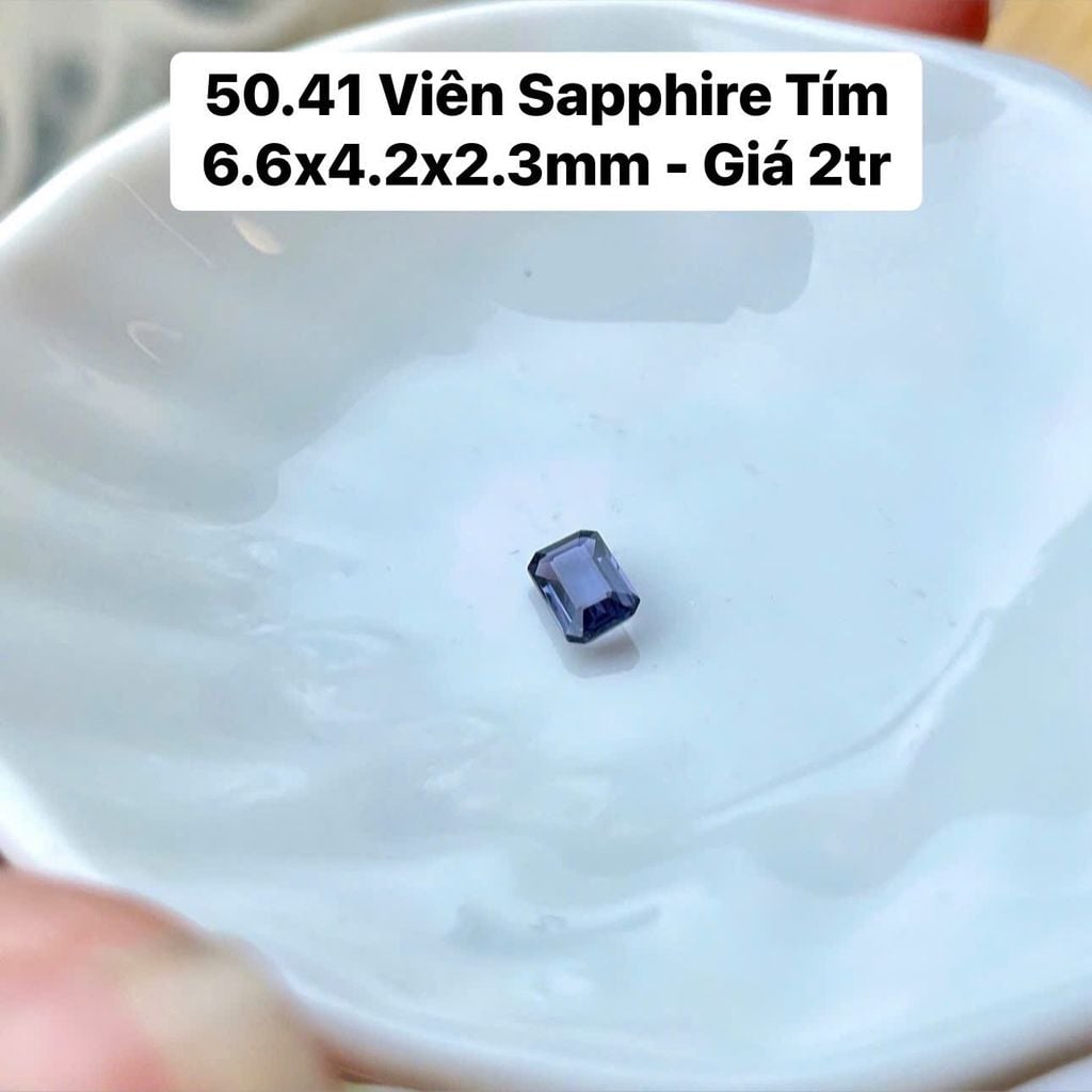 Viên Sapphire Tím  6.6x4.2x2.3mm 50.41