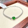 132.67 Lắc Tay Phỉ Thuý Jadeite A Thuỷ Tinh - Đế Vương Lục - VT18K - KC Tấm ~ 6x6,9mm