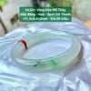 Vòng Đũa Phỉ Thuý Nếp Băng - Keo - Bạch Đế Thanh ~51.3x9.4x9mm - 24.62