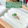 Nhẫn Ngọc Phỉ Thúy  Cao Băng - Chính Dương Lục  Vàng Vàng 14K - Moissanite tấm  ~4,8x5,4mm 126.69