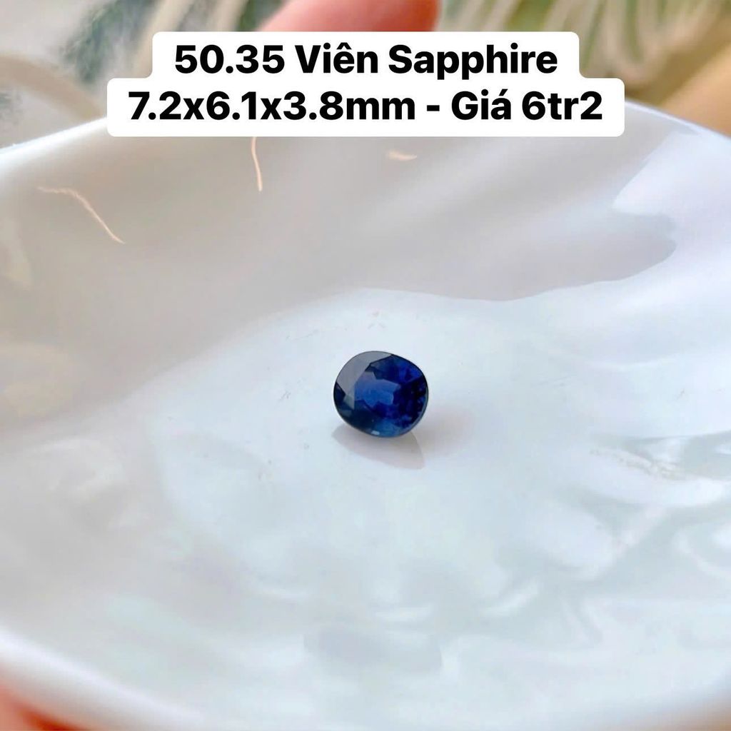 Viên Sapphire  7.2x6.1x3.8mm 50.35