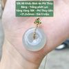 Khấu Bình An Phỉ Thúy  Băng - Trắng phớt Lục  Vàng Vàng 18K - Phỉ Thúy tấm  ~21,2x5mm 126.98