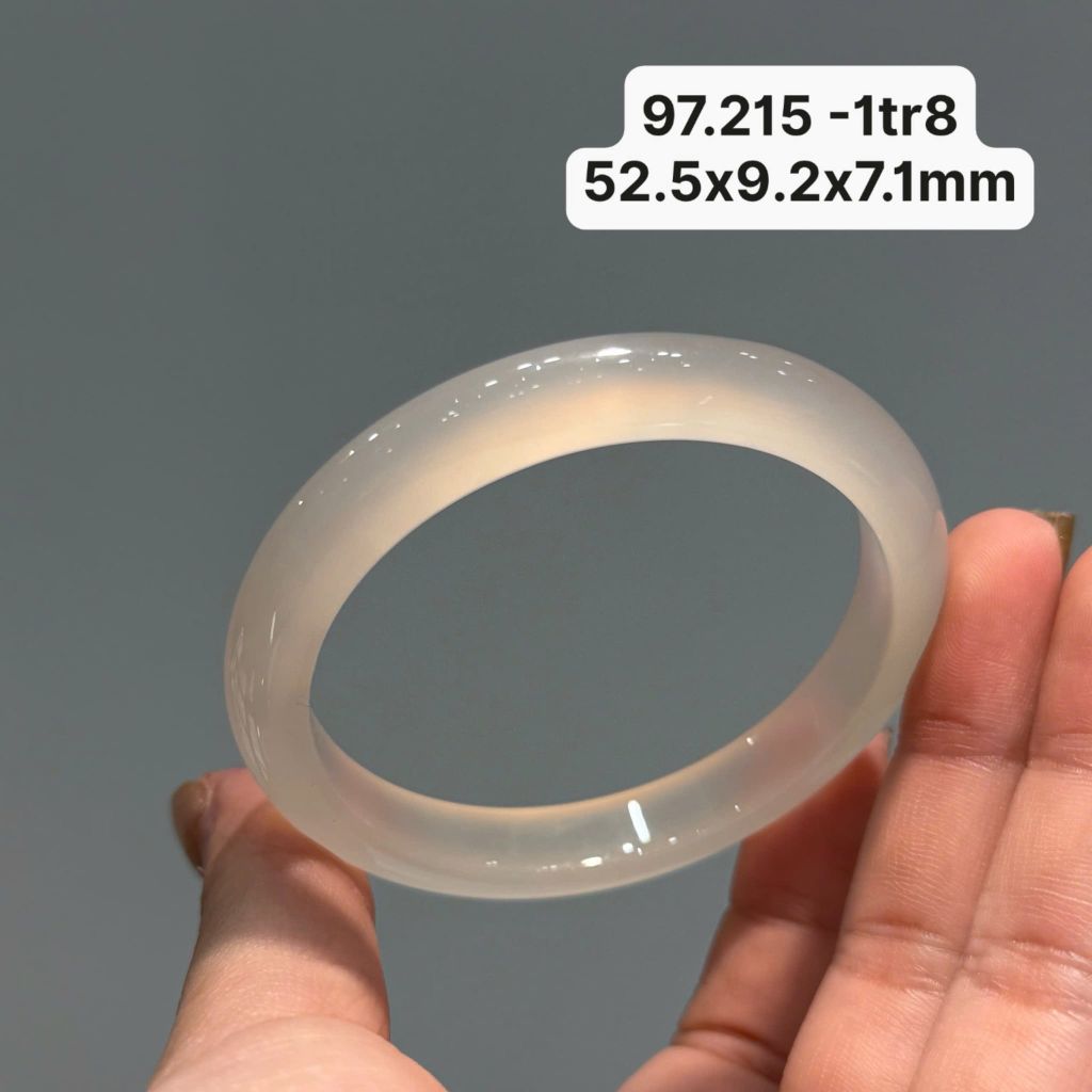 Vòng Hẹ Ngọc Tuỷ Chalcedony Bạch Nguyệt Quang 97.215