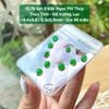Set 9 Mặt Ngọc Phỉ Thuý Thuỷ Tinh - Đé Vương Lục ~4.6x4.6 - 5.5x5.9mm 15.76