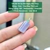 Vô Sự Bài Ngọc Phỉ Thúy  Băng - Keo - Hoa Bay Tím Lam  Vàng Trắng 14K - Moissanite - Emerald  ~9,8x16,2x4,8mm 126.79
