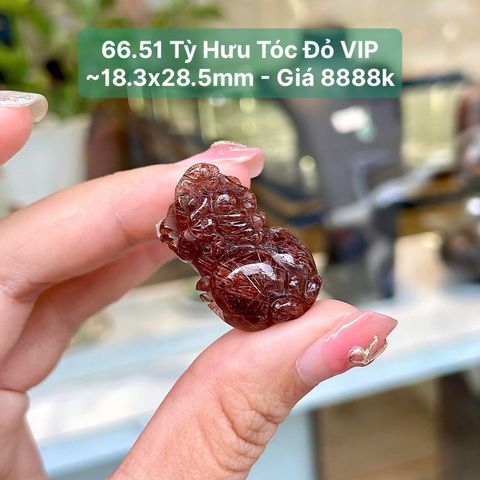 Tỳ Hưu Tóc Đỏ VIP ~18.3x28.5mm - 66.51