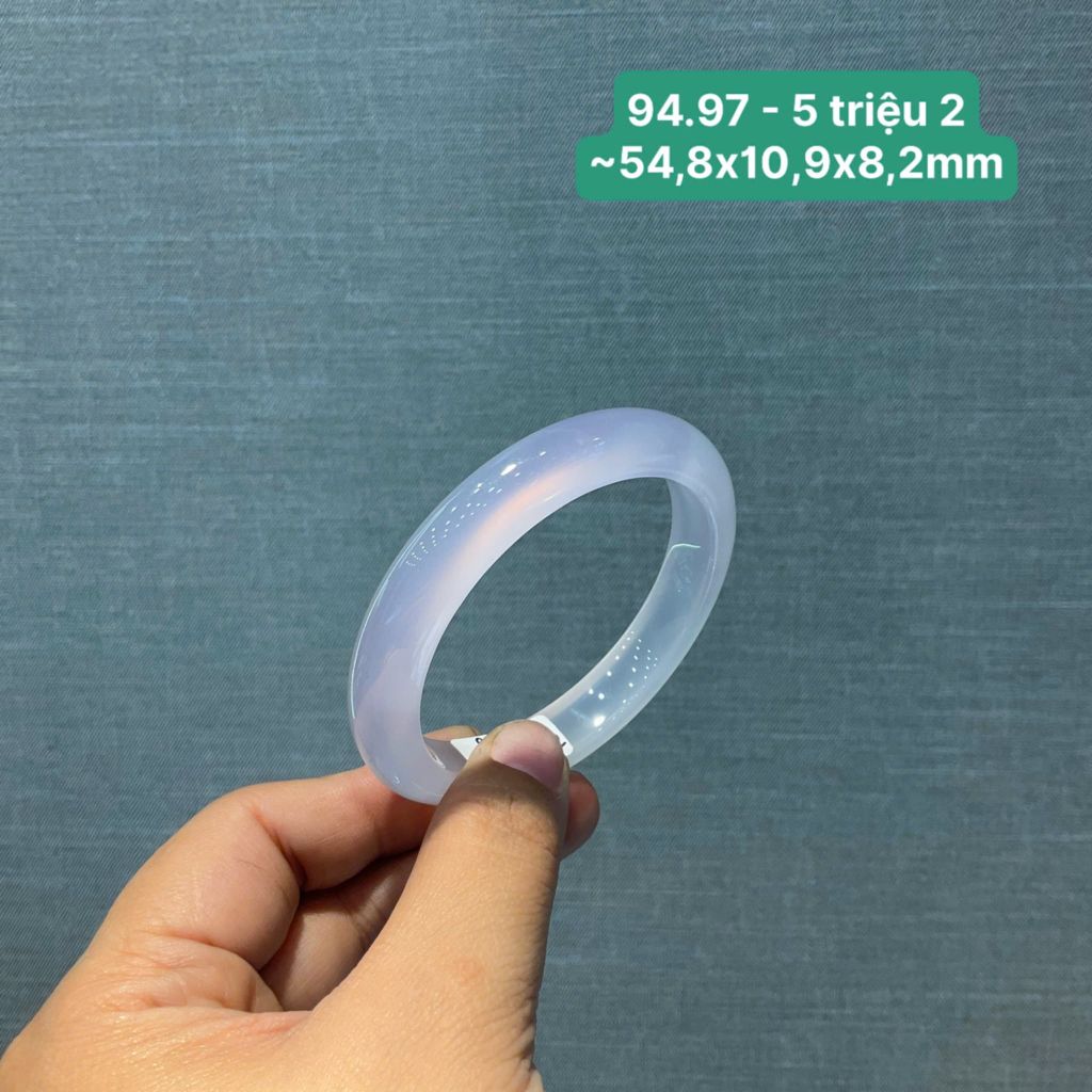 Vòng ngọc tuỷ Chalcedony tử la lan ~ 54,8x10,9x8,2mm 94.97