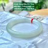 Vòng Đũa Phỉ Thúy  Nếp Mịn - Trắng phớt Lục ~56x9x8,6mm 23.82