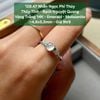 Nhẫn Ngọc Phỉ Thuý Thuỷ Tinh - Bạch Nguyệt Quang VT14K - Emerald - Moissanite ~4.8x5.5mm - 128.47