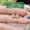 Khuyên Tai Ngọc Phỉ Thúy  Cao Băng - Hoàng Phỉ  Vàng Trắng 14K - Moissanite  ~5,2x6mm 128.67