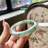 26.659* Vòng Hẹ Phỉ Thuý Jadeite A - Nếp Hoá - Nếp Băng - Hoa Bay Lục Đậm ~51,2x9,6x8mm