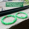 14.805 Vòng Tay Phỉ Thuý Jadeite A - Nếp Hoá - Hoa Bay Lục Táo Cay ~7mm