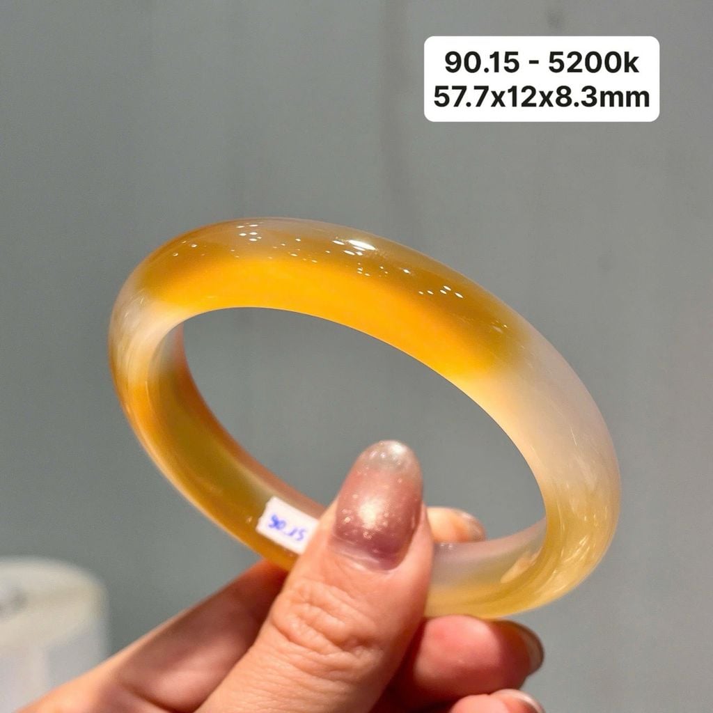 Vòng Ngọc Tuỷ Chalcedony Hoàng Kim 90.15