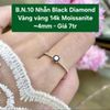 Nhẫn Black Diamond VV14 - Moissanite ~4mm BN10
