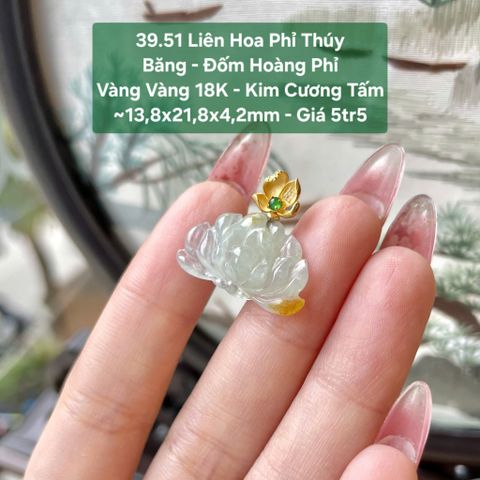 Liên Hoa Phỉ Thúy Băng - Đốm Hoàng Phỉ VV18 - KC Tấm ~13,8x21,8x4,2mm 39.51