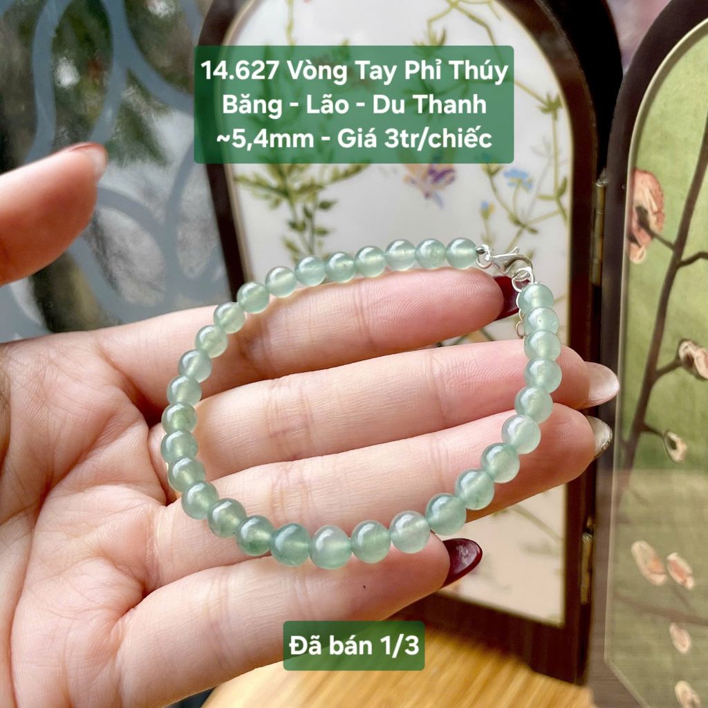 Vòng Tay Phỉ Thúy Băng - Lão - Du Thanh - ~5,4mm 14.627