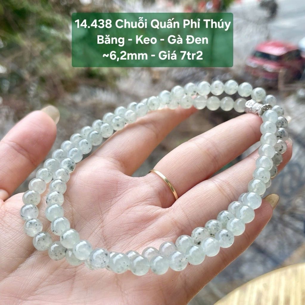 Chuỗi Quấn Phỉ Thúy  Băng - Keo - Gà Đen 14.438