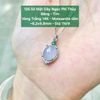 Mặt Dây Ngọc Phỉ Thúy  Băng - Tím  Vàng Trắng 14K - Moissanite tấm  ~8,2x9,8mm 126.50