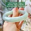 Vòng Hẹ Phỉ Thuý Jadeite A Nếp Băng Mịn Lam Thanh ~56,6x12,6x9,2mm 20.21*