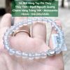 Vòng Tay Phỉ Thúy  Thủy Tinh - Bạch Nguyệt Quang Charm Vàng Trắng 14K - Moissanite ~6mm 14.365