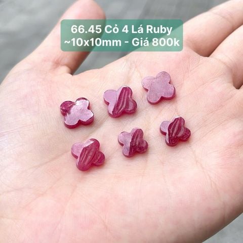 Cỏ 4 Lá Ruby ~10x10mm 66.45
