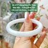 Vòng Đũa Phỉ Thúy Nếp Mịn - Trắng phớt Tím ~56,1x8,7x8,5mm 26.477*