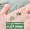 Charm Cua Ngọc Phỉ Thúy  Băng - Lục Táo  Vàng Vàng 14K - Moissanite tấm  ~4,2x5,7mm 126.57