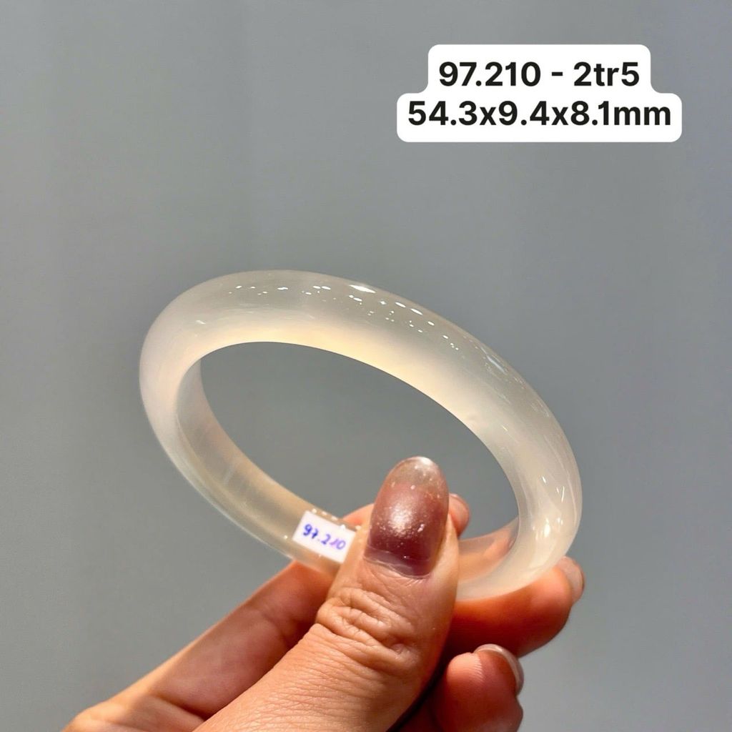 Vòng Hẹ  Ngọc Tuỷ Chalcedony Bạch Nguyệt Quang 97.210
