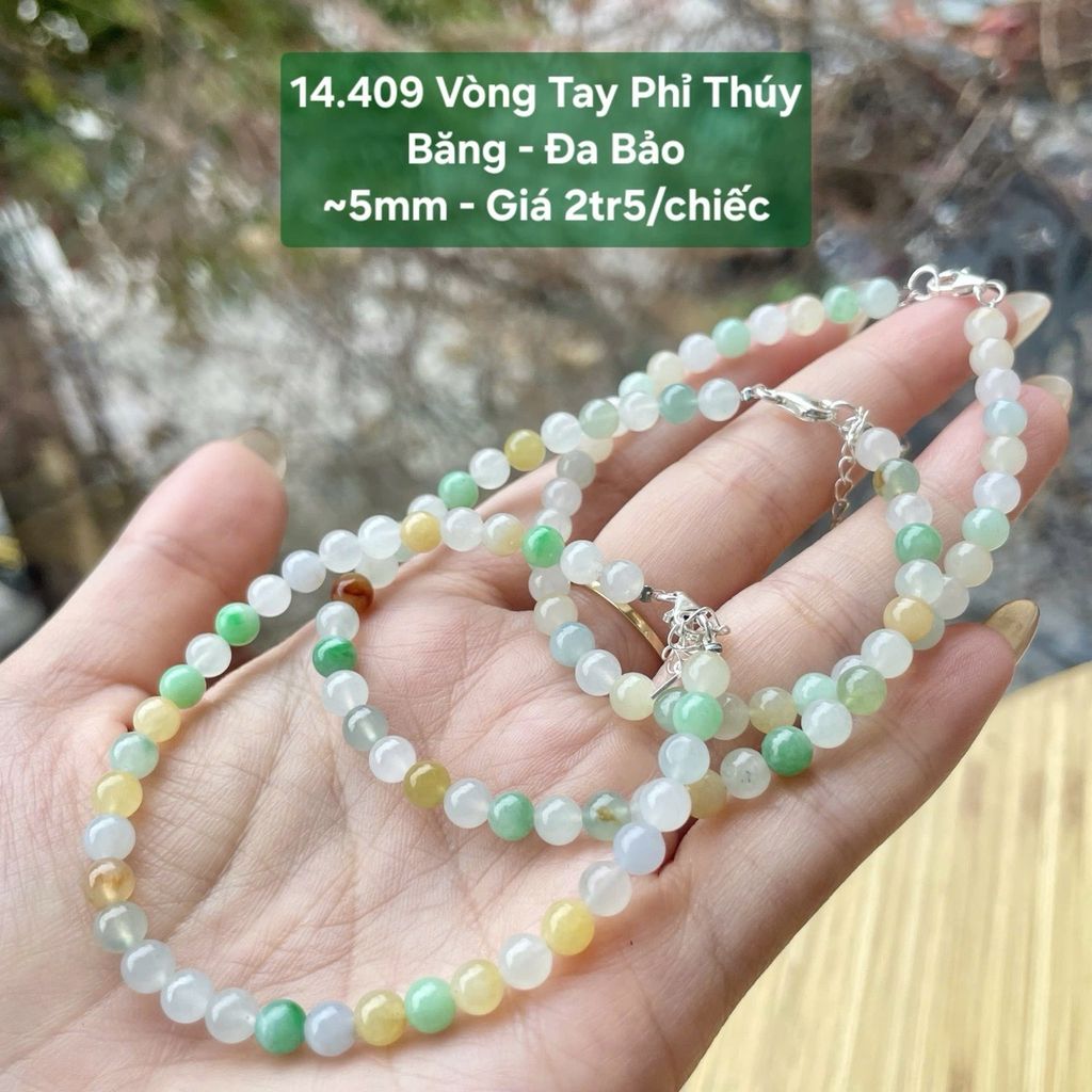 Vòng Tay Phỉ Thúy Băng - Đa Bảo ~5mm 14.409