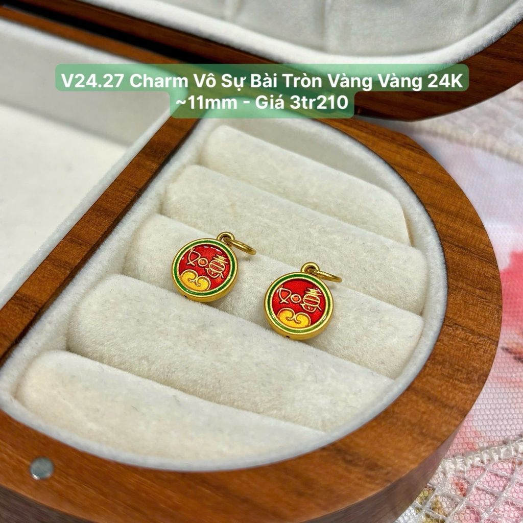 Charm Vô Sự Bài Tròn VV24 ~11mm - V24.27