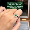 Nhẫn Ngọc Phỉ Thúy  Cao Băng - Xanh Cay  Vàng Trắng 14K - Moissanite 128.29