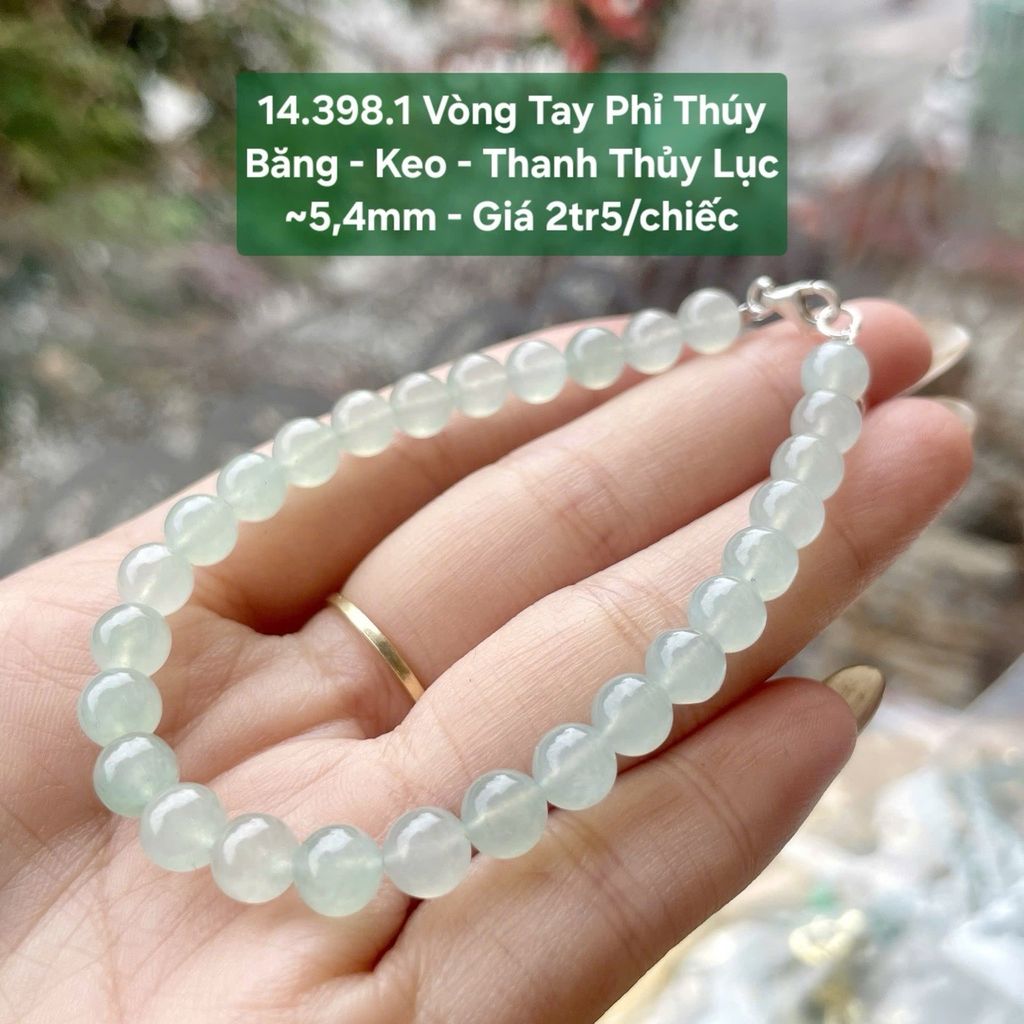 Vòng Tay Phỉ Thúy Băng - Keo - Thanh Thủy Lục ~5,4mm 14.398.1