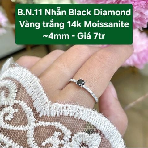 Nhẫn Black Diamond VT14 - Moissanite ~4mm BN11