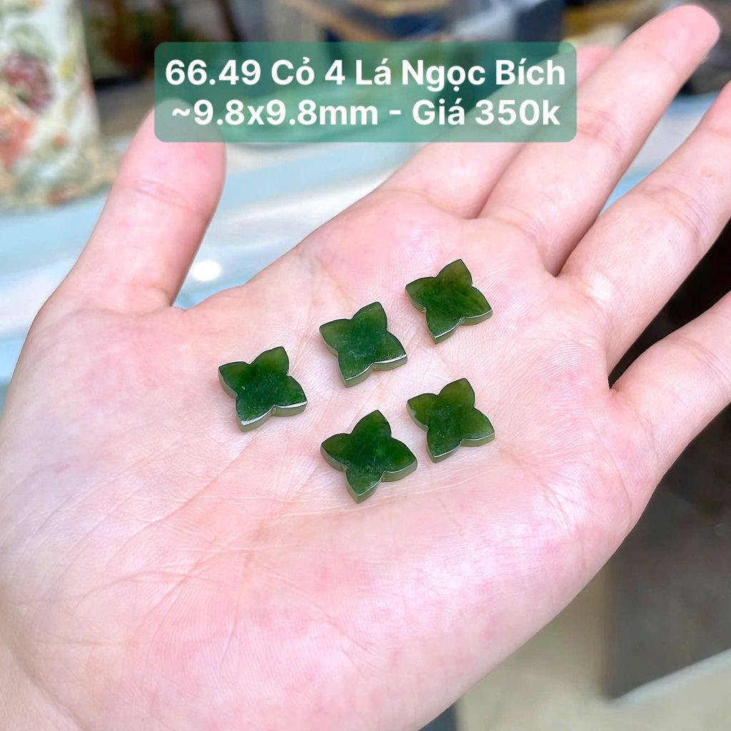 Cỏ 4 Lá Ngọc Bích ~9.8x9.8mm 66.49