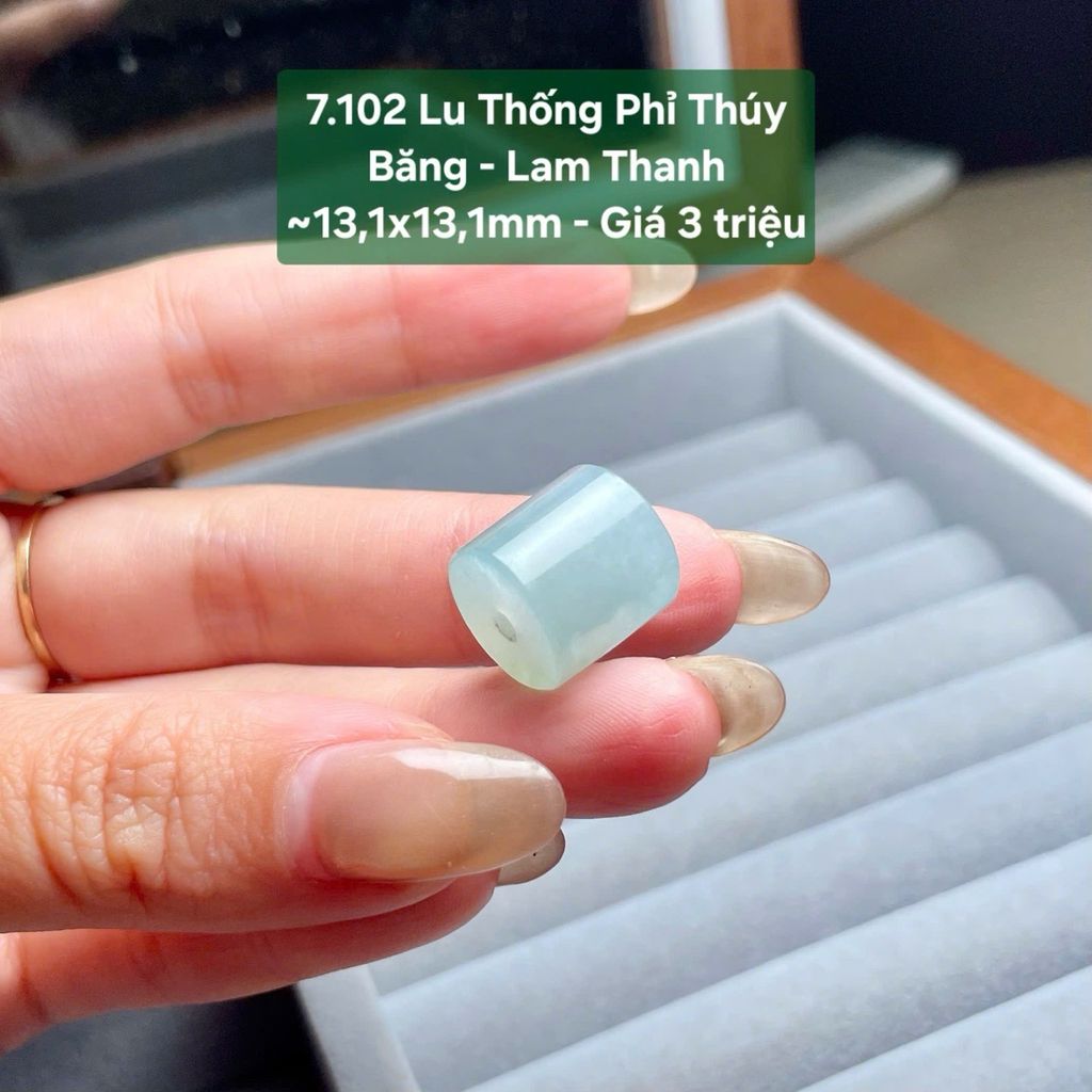 Lu Thống Phỉ Thuý Băng - Lam Thanh ~13.1x13.1mm - 7.102