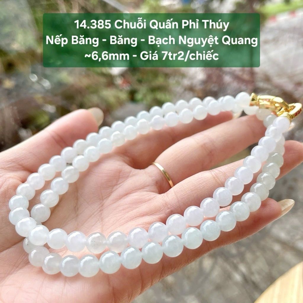 Chuỗi Quấn Phỉ Thúy  Nếp Băng - Băng - Bạch Nguyệt Quang 14.385