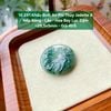10.291 Khấu Bình An Phỉ Thuý Jadeite A - Nếp Băng - Lão - Hoa Bay Lục Đậm ~29,5x5mm