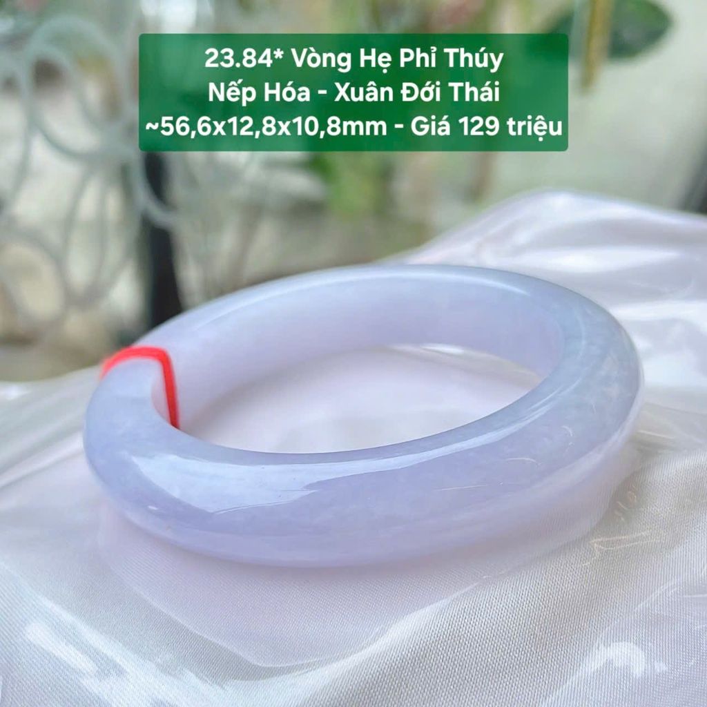 Vòng Hẹ Phỉ Thúy  Nếp Hóa - Xuân Đới Thái  ~56,6x12,8x10,8mm 23.84*