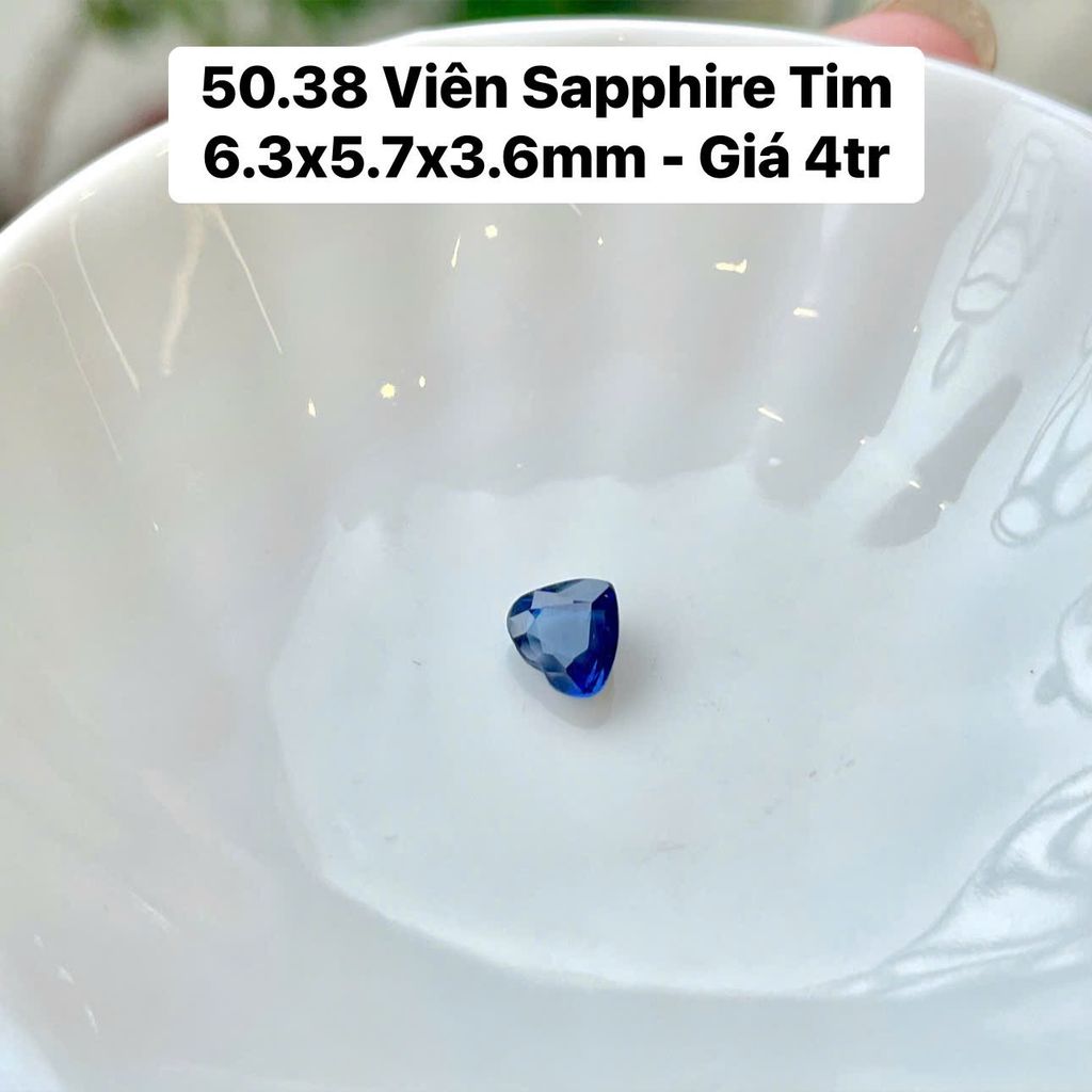 Viên Sapphire Tim  6.3x5.7x3.6mm 50.38