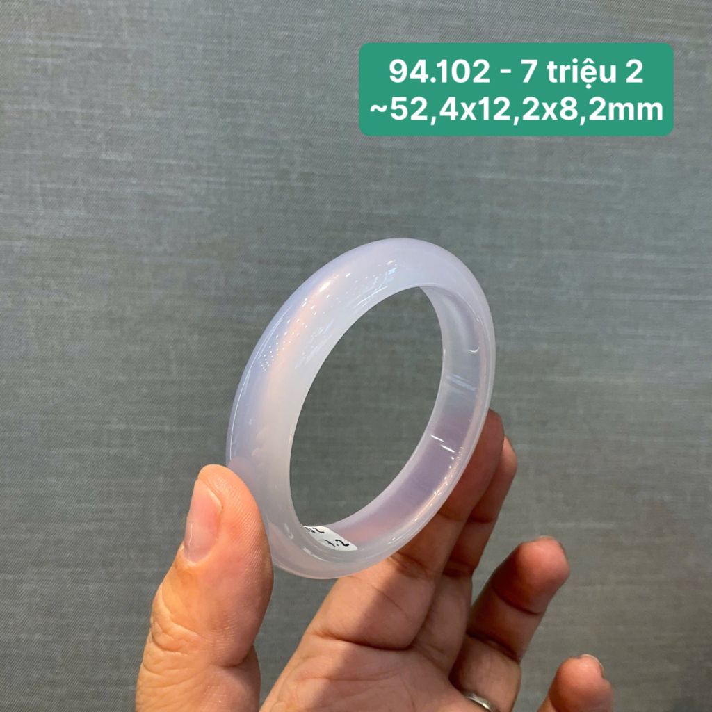 Vòng ngọc tuỷ Chalcedony tử la lan ~52,4x12,2x8,2mm 94.102