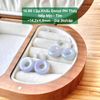 Cặp Khấu Donut Phỉ Thúy  Nếp Mịn - Tím  ~14,2x4,8mm 10.96
