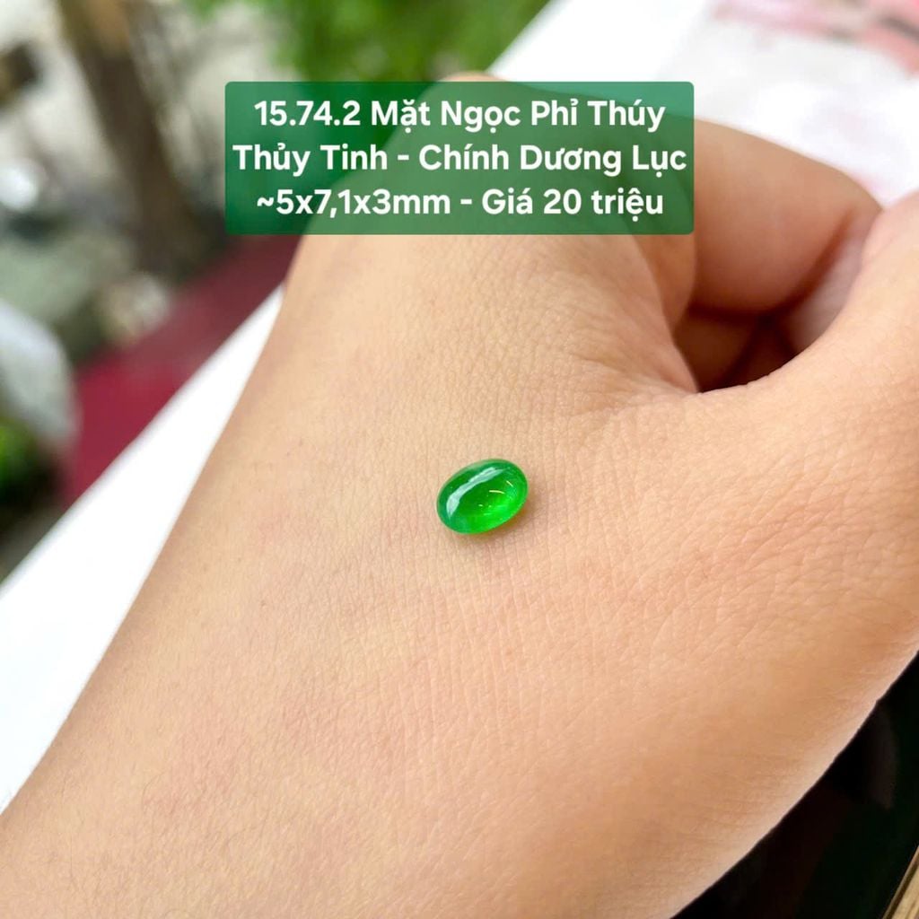 Mặt Ngọc Phỉ Thúy Thủy Tinh - Chính Dương Lục - 15.74.2